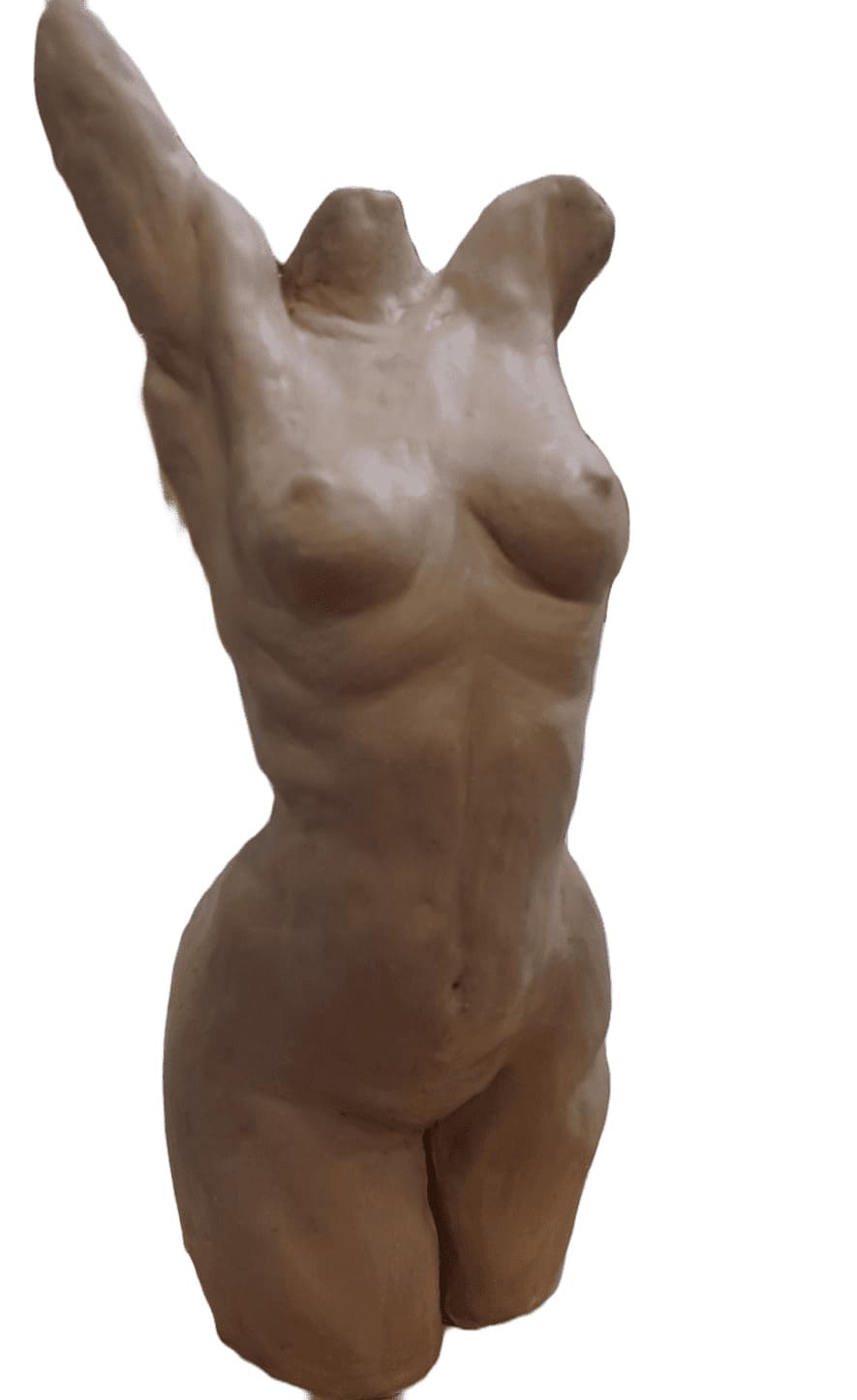 sculpture argile buste femme