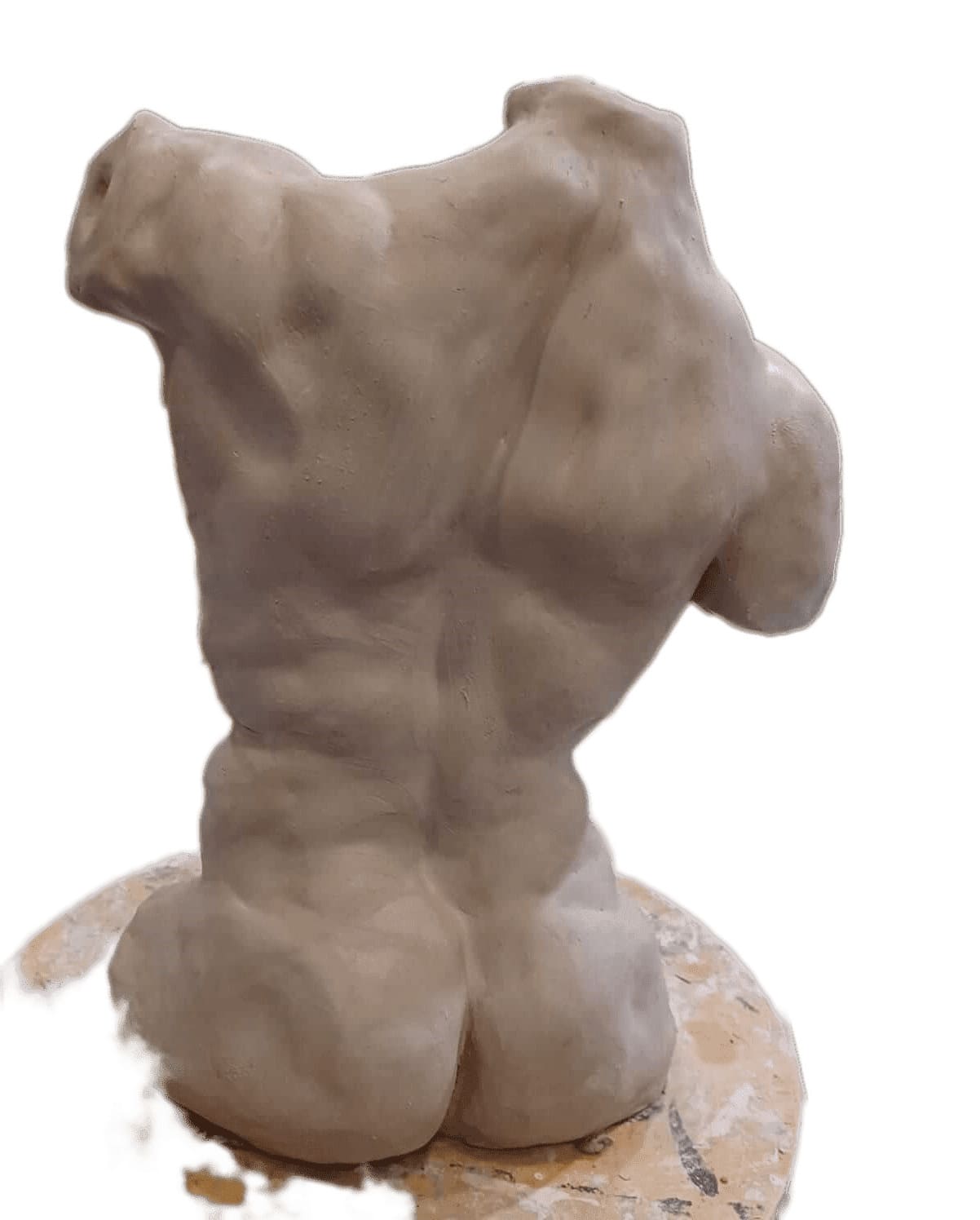 sculpture argile buste homme