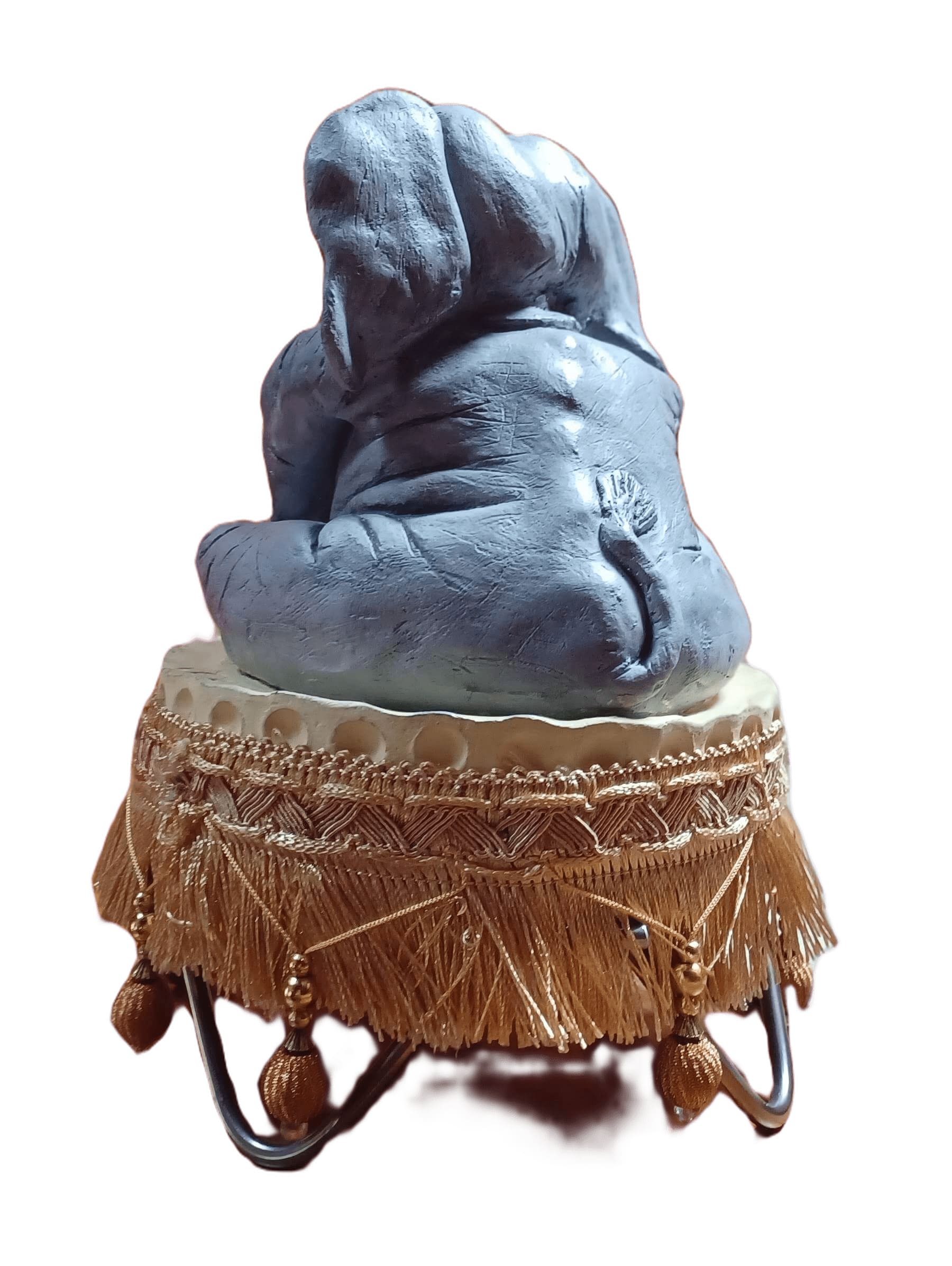 sculpture argile éléphant de cirque