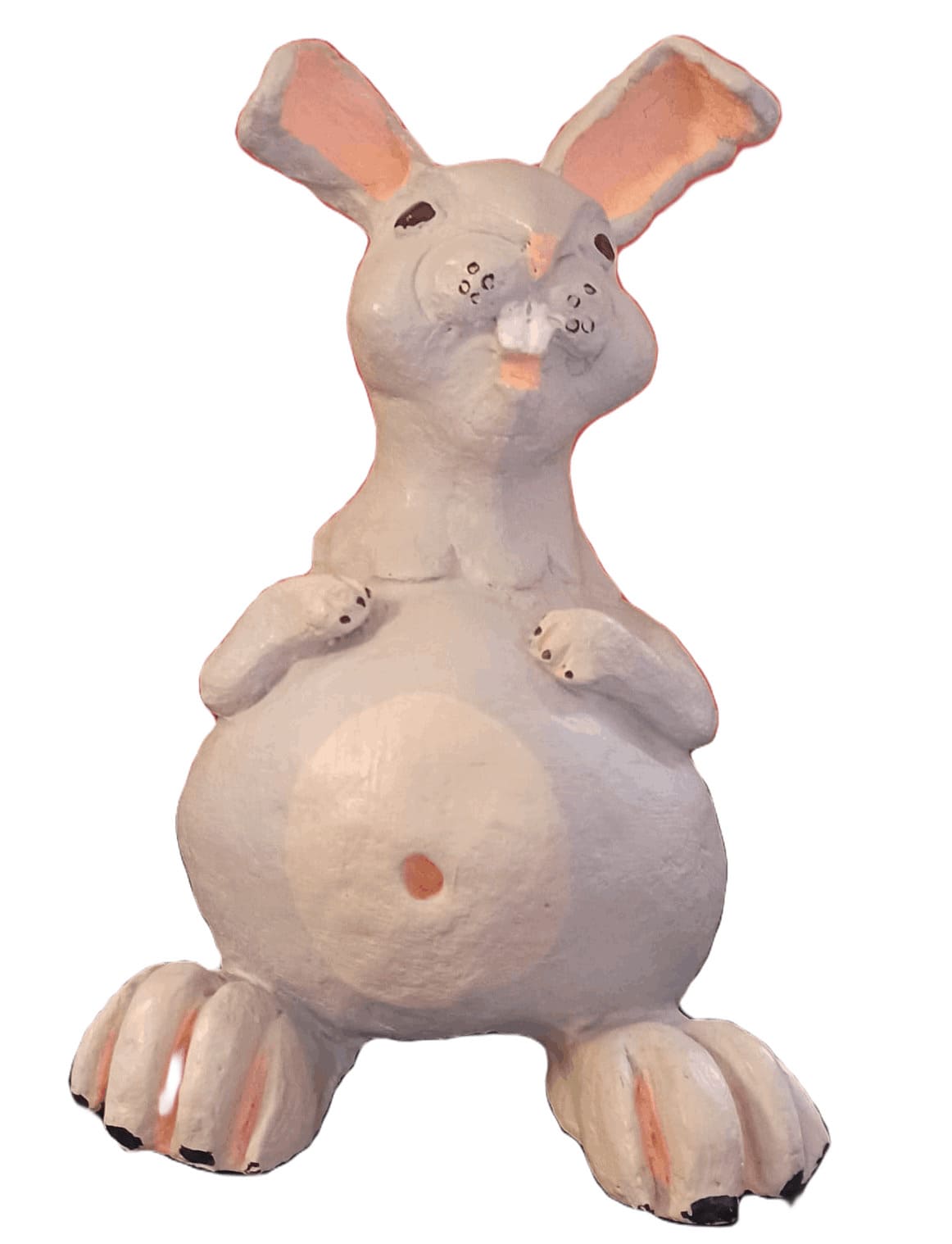sculpture argile lapin de pâques