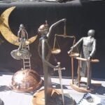 EXPOSITION SCULPTURE METAL BRUNO COTTON