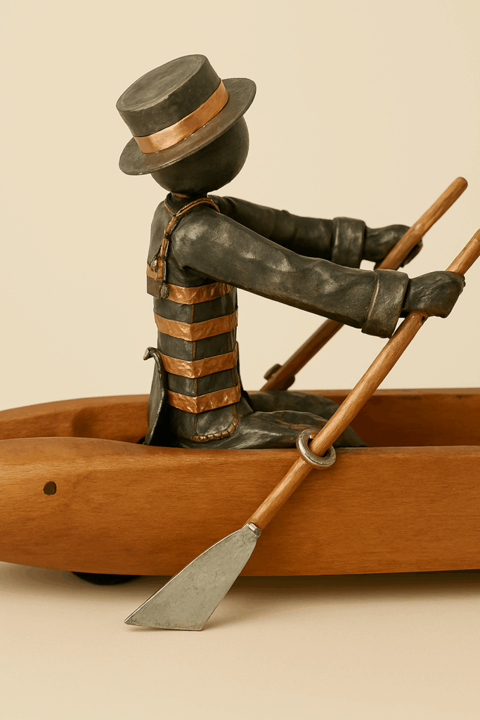 bonhomme sur la barque