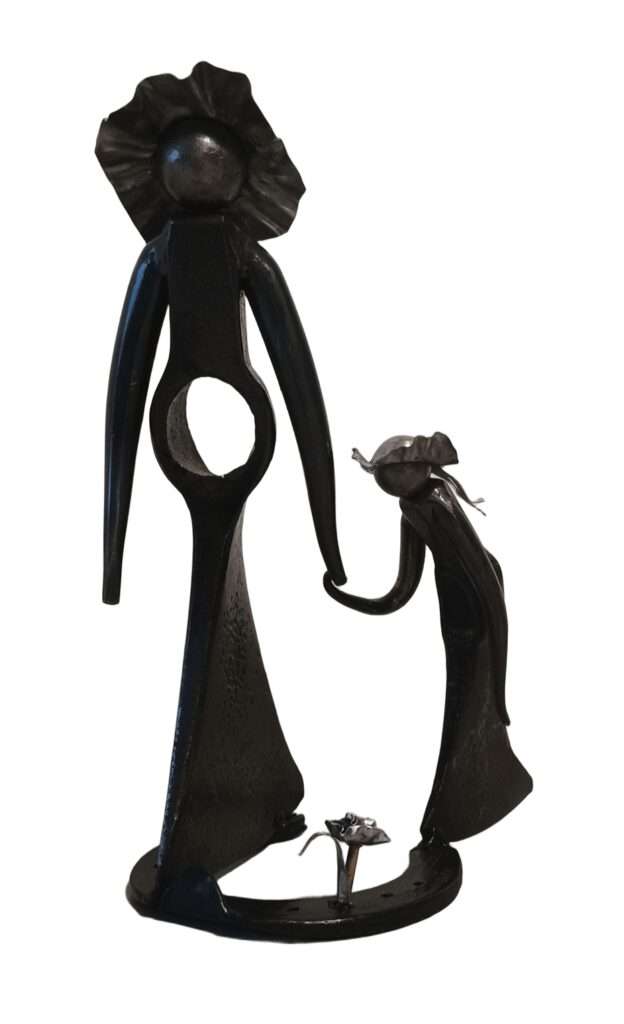 SCULPTURE METAL PROMENADE FLEUR