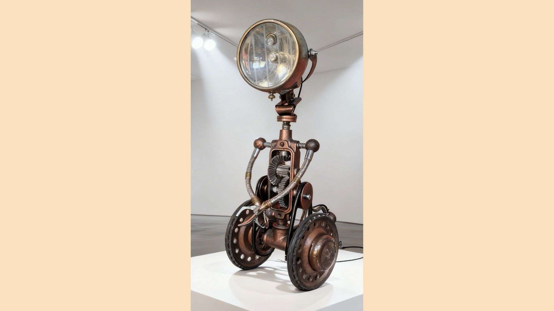 sculpture métal avion bidule