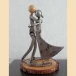 sculpture métal couple danseurs