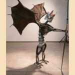 sculpture métal chevalier dragon