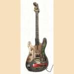 sculpture métal guitare steampunk