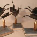 sculpture métal envolée d'oiseaux